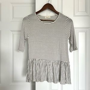 Small Striped Peplum Top